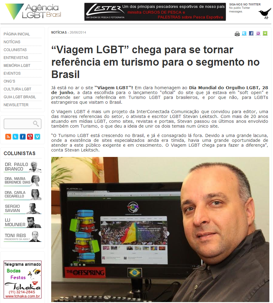 Viagem LGBT no Agência LGBT Brasil
